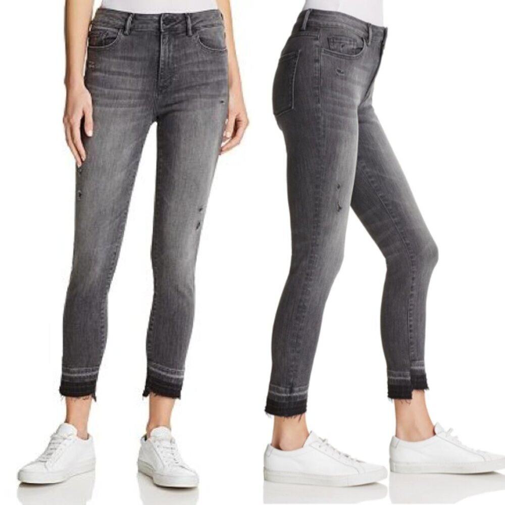 DL1961 Farrow Instaslim Raw Hem Skinny Jeans in Whitney